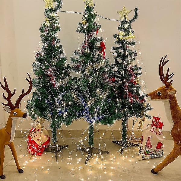 Stjernelysstreng Julelys 600 LED Kobber Vannfall