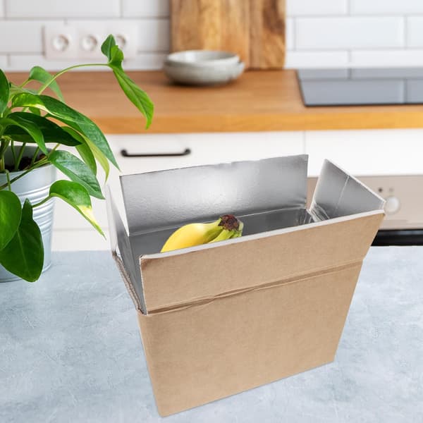 2 st återanvändbara isolerade fraktkartonger med aluminiumfoliefoder, utmärkt isolering