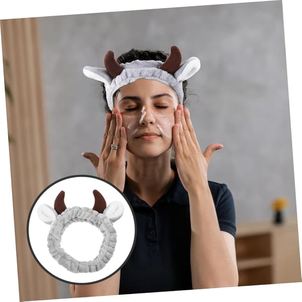 Mykt oksehorn Spa-hodebånd for kvinner Elastisk hårbånd for ansiktsvask