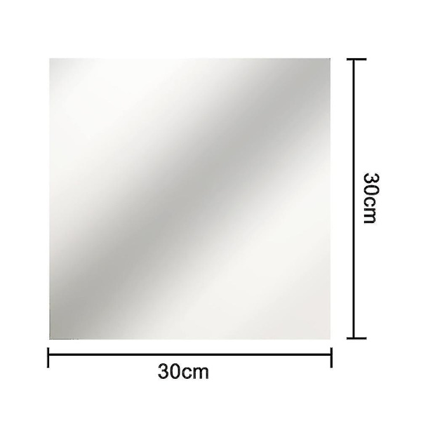 Selvklæbende Spejlfliser Vægspejle Glas Kvadrat 9stk 10*10inch L