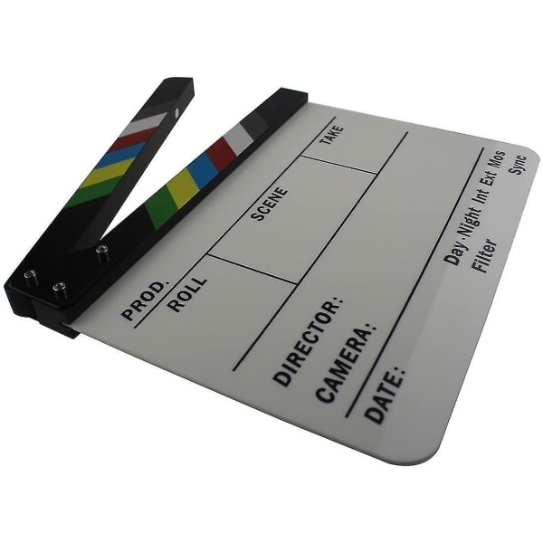 Film Clapper Board 30cm X 25cm Capperboard Värikäs
