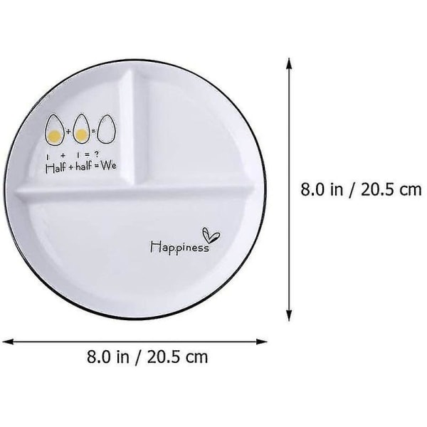 Delte Tallerkener Børnemiddags- og Frokosttallerkener Keramiske Delte Fade Middag Desserttallerkener Snack Serveringsbakke Til Julefest Husholdningsartikler Børn-yu