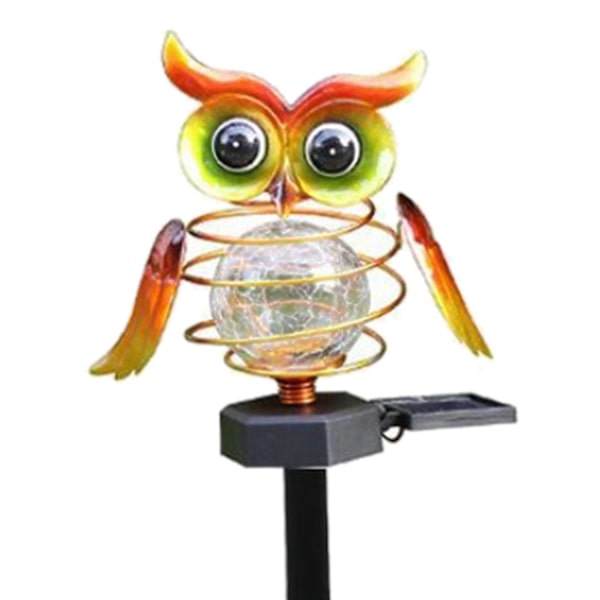 Solcelled Ugle Have LED Pællampe Landskab Græsplæne Dekoration