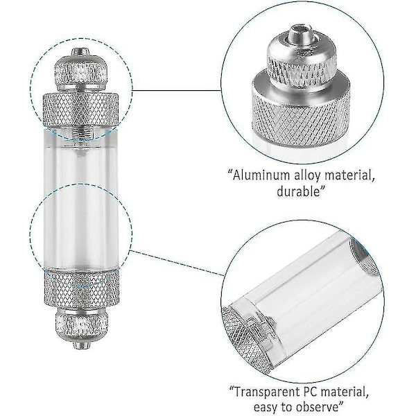 CO2 Bobletæller, Akvarium Luftpumpe Tilbehør CO2 Regulator Akvarium Anti-tilbagegang Bobletæller