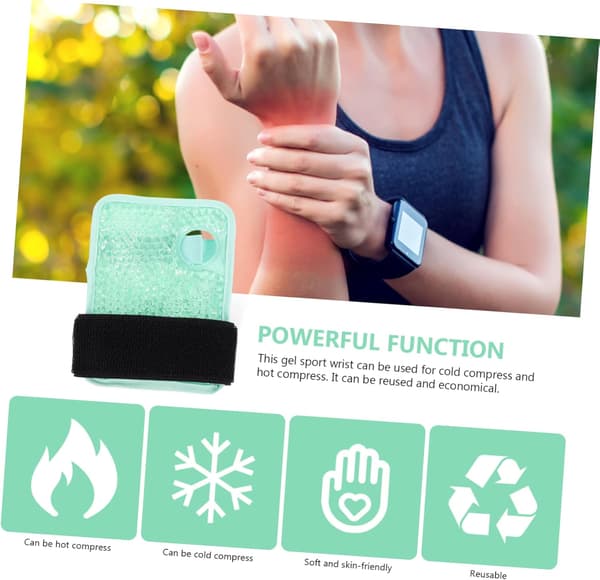 Handledsskydd Gel Ice Pack Återanvändbar Handleds Kylpåse för Bowling Handledsstöd Lindring