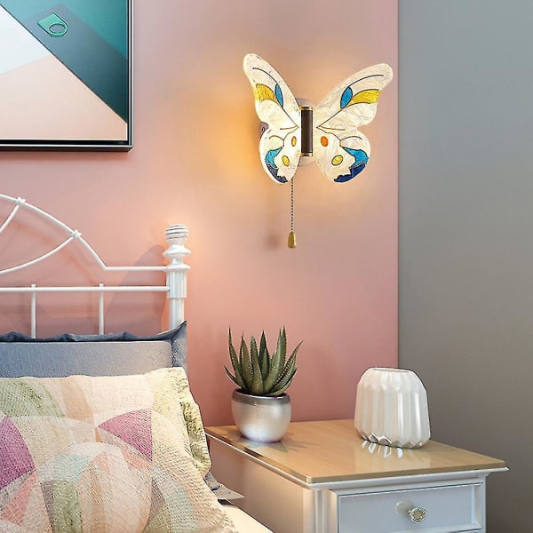 8w sängyn seinävalaisin Lastenhuoneen led-perhoslamppu