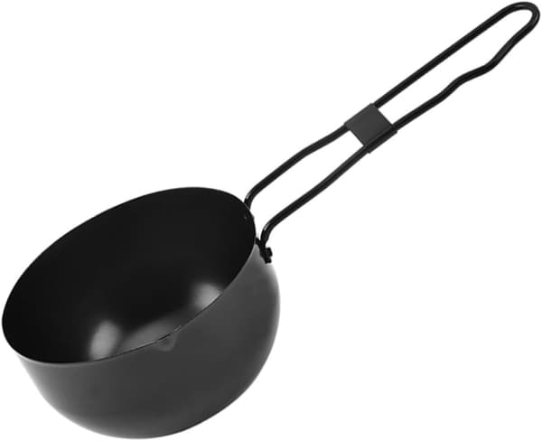 Mini jerngryte 11,7 cm dyp støpejernskjele med håndtak, multifunksjonell suppegryte