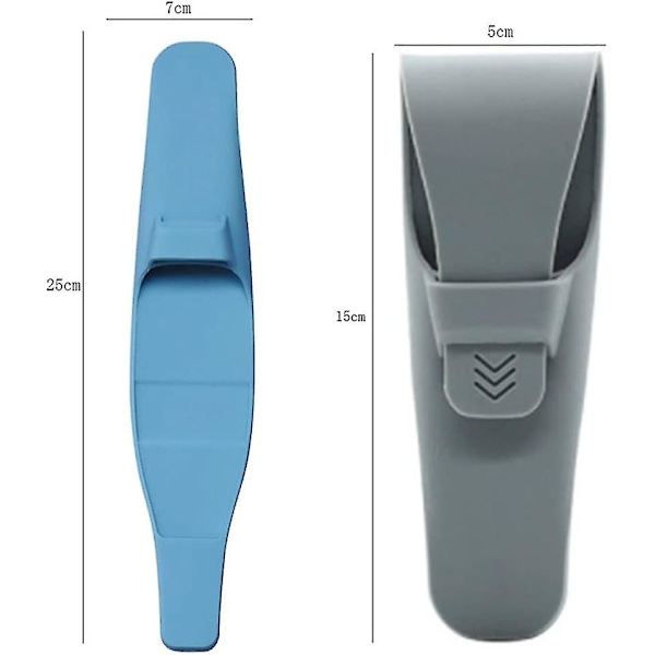 Razor Etui Silikon Rejse Razor Beskytter Bærbar Beskyttelsesetui Til Manuel Razor System (blå + grå) (2 stk
