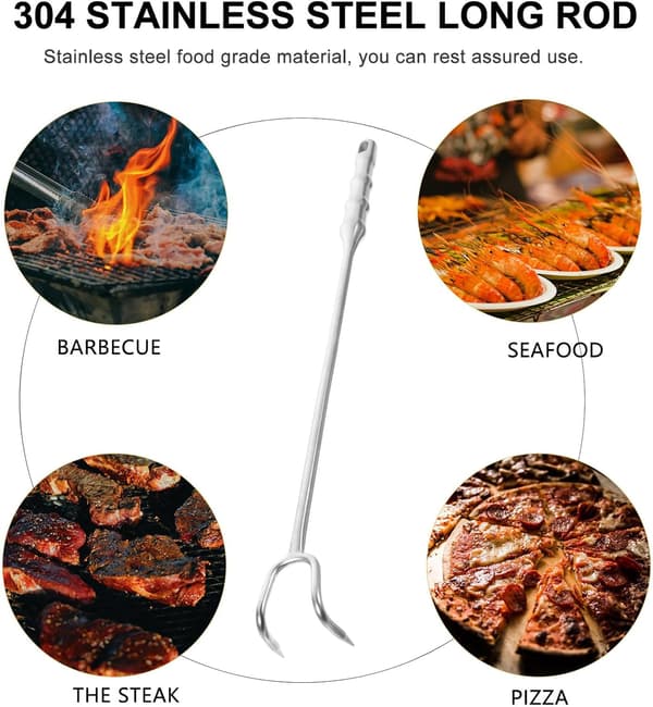 Kød Flipper Krog 304 Rustfrit Stål Mad Flipper Grill Kød Krog
