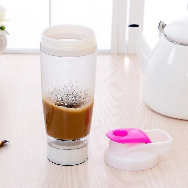 600 ml Shakerflaska Proteinpulver Vatten Gym Träning Elektrisk Automatisk Havregrynkopp Mjölk Bärbar Blandning