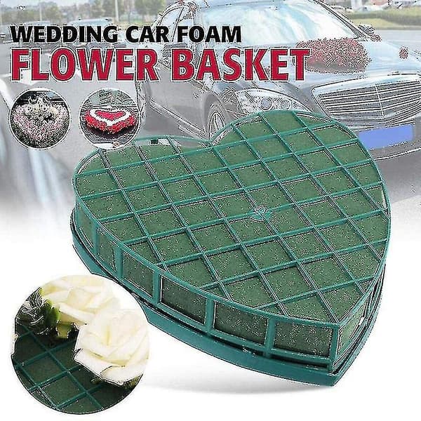 2 stk Blomsterskum Hjerteformet Blomsterholder Med Blomsterskum