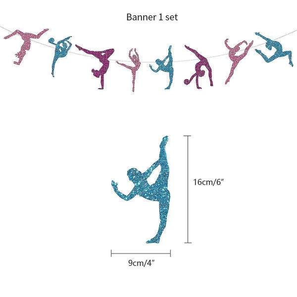 Gymnastikk-tema Bursdagsfest dekorasjonsutstyr