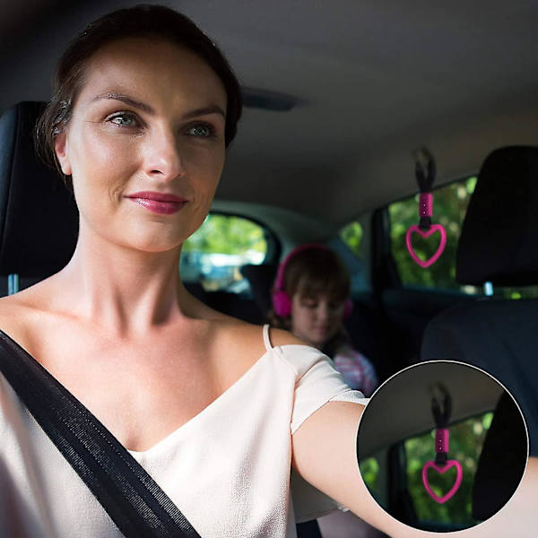 2 stk. Ringer Hjerteformet Bilhåndstropper Bakre Bumper Advarsel Ring Dekorativ