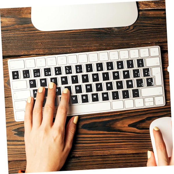 10 Ark Tastaturklistremerker Datamaskintastatur Alfabetklistremerker Datamaskin