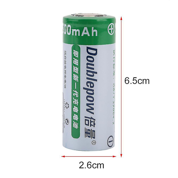 Doublepow 5500mAh 3.7V Genopladeligt Batteri 26650 Li-ion