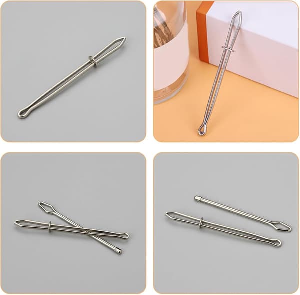 2 st elastiska dragskoklämmor med metallrepsträdare för sömnads-DIY-projekt
