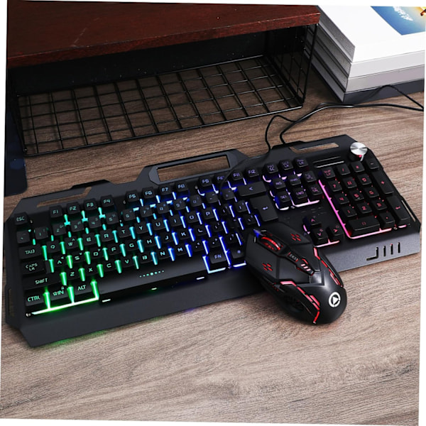 Computertastatur og mus sæt Metal Mekanisk Tastatur LED Baggrundsbelyst Vandtæt Gaming Tastatur Mus