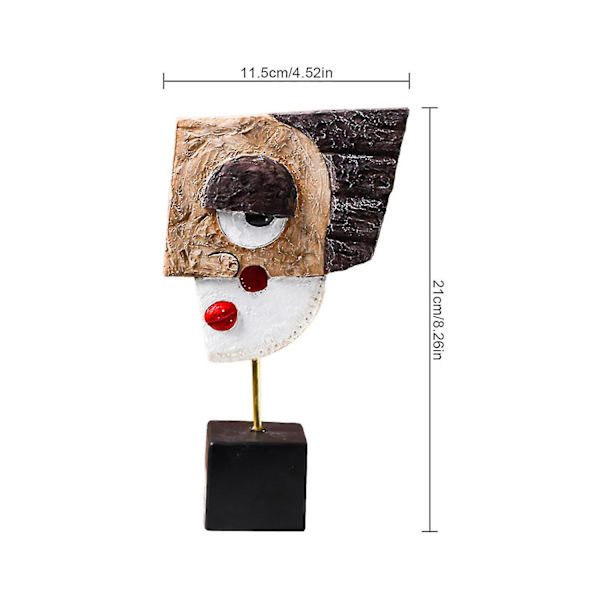 Kreative Abstrakte Ansiktsfigurer Resin Bordkunst Hjemmedekor