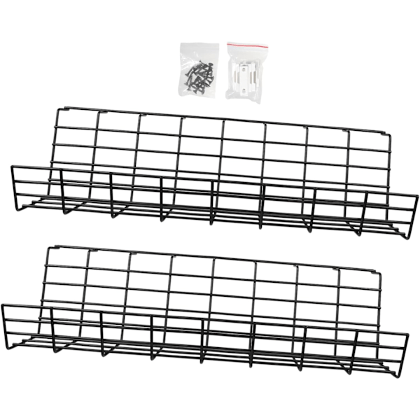 Skrivbord 2st Metall Kabelorganiseringsbox Skrivbord Trådorganiserare Svart Robust och Utrymmesbesparande Färg