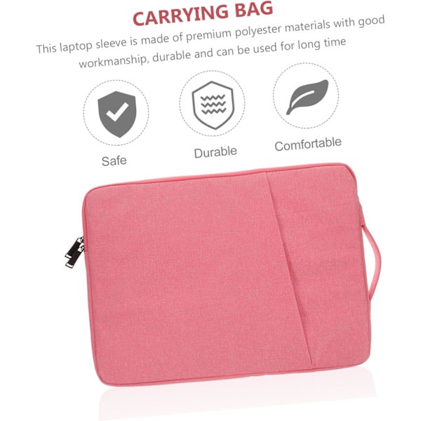 Laptopveske Polyester Erme for 15,6 Tommers Laptop Sikker Bæreveske Ripebestandig Design