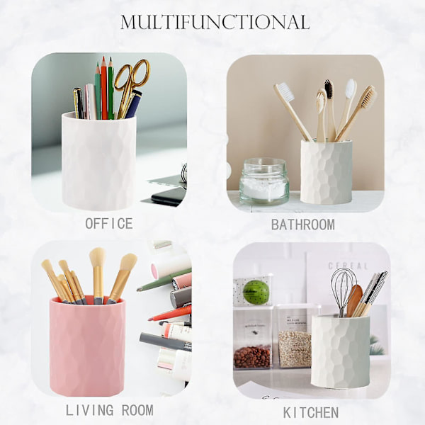 Penholder, nordisk stil silikone vandtæt blyantholder til skrivebord, enkel moderne minimalistisk makeup-arrangør, multifunktionel kontorartikler til hjemmet
