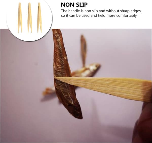 3st Kökstänger Bambu Serveringstänger Miljövänlig Kantfri Bambu
