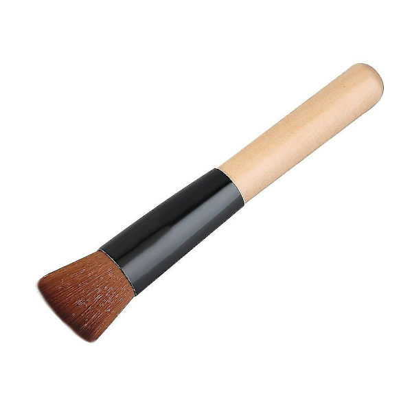 Platt Vinklad Trä-Flytande Foundation Kontur Makeupborste