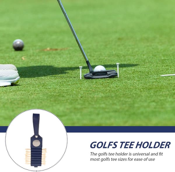 1 sæt bærbar læder-teeholder til golf-organizer til golf-tees blanke markører