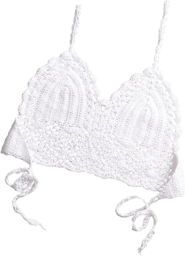 Europæisk amerikansk stil hæklet bikini wrap-around split badedragt