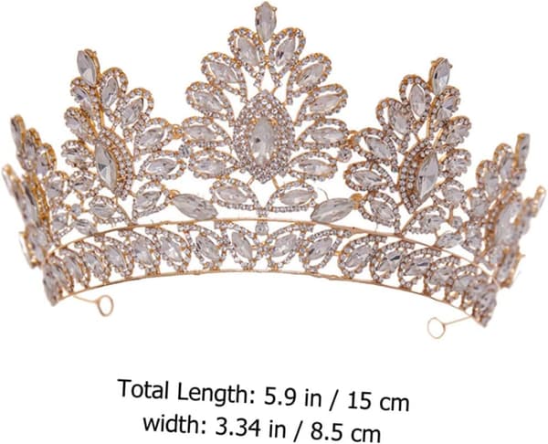 Brude Rhinestone Tiara Krone Hodeplagg Lett Bryllupshårtilbehør