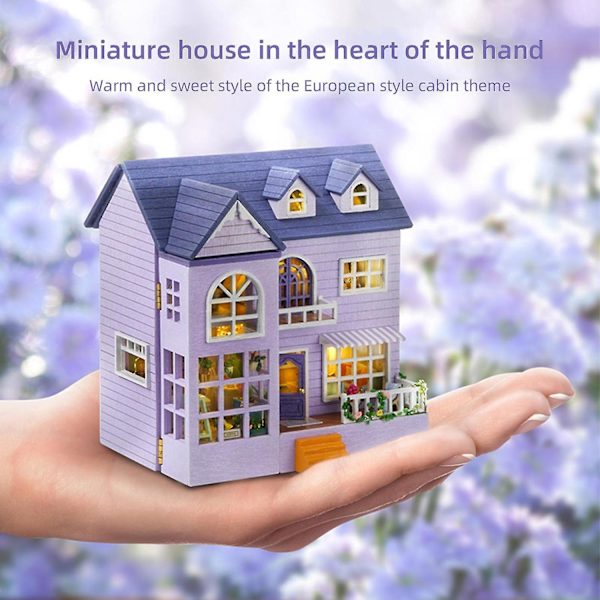 3D Miniatyrdockhus Present Hållbart Kreativt Monterade Leksaker