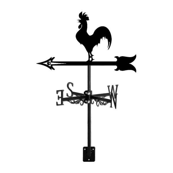Rooster Weather Vane - Retro Cockerel Weathervane Silhouette - Dekorativ vindretningsindikator (floker)-yuhao