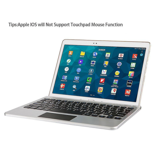 Bærbart Bluetooth-tastatur i aluminium for 7-10" nettbrett