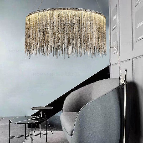 1-lys 50 cm LED Pendellampe Design Chandelier Guld