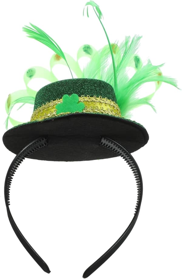 Shamrock Hårringer for Patrick Day Lett Pannebånd Hodeplagg