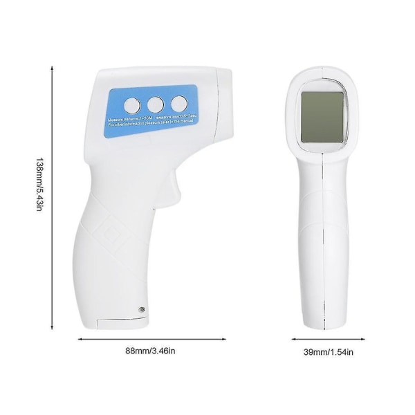 Bærbart justerbart digitalt infrarødt babytermometer