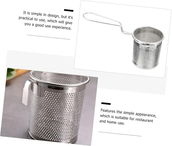 Si i rustfrit stål til hotpot, hængende si-kurv, net-si