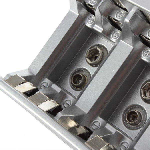 EU-stikkontaktlader til AA/AAA/9V/NI-MH/NI-CD genopladelige batterier