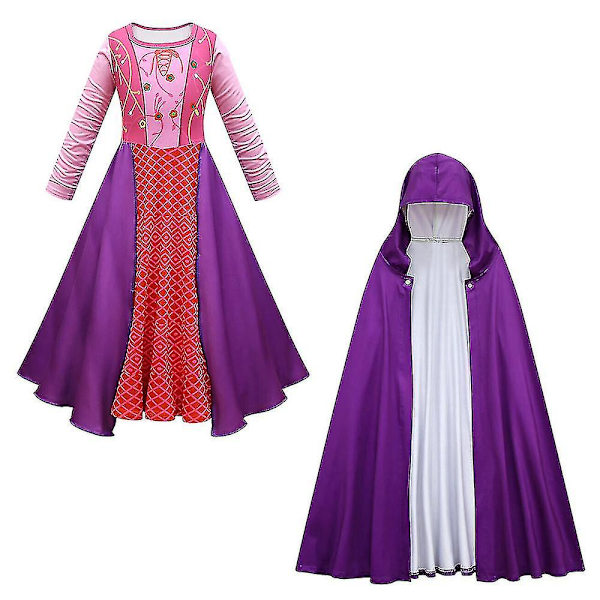 4-10 Børne Hocus Pocus Kostume + Outfit Sæt 9-10 Years