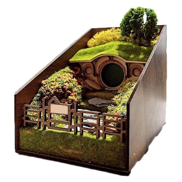 Dvärg Grottbo Bokstöd Träfågel Miniatyr