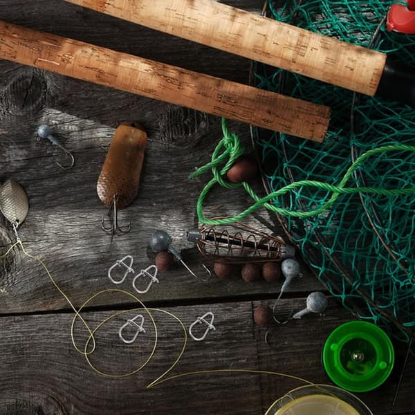 100 stk. græskarformede fiskesnaps i rustfrit stål, hurtigudløsende agnforbindere