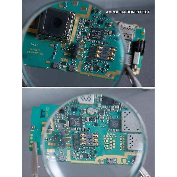 Förstoringsglas med hjälp hand 5x för elektrisk lödning DIY