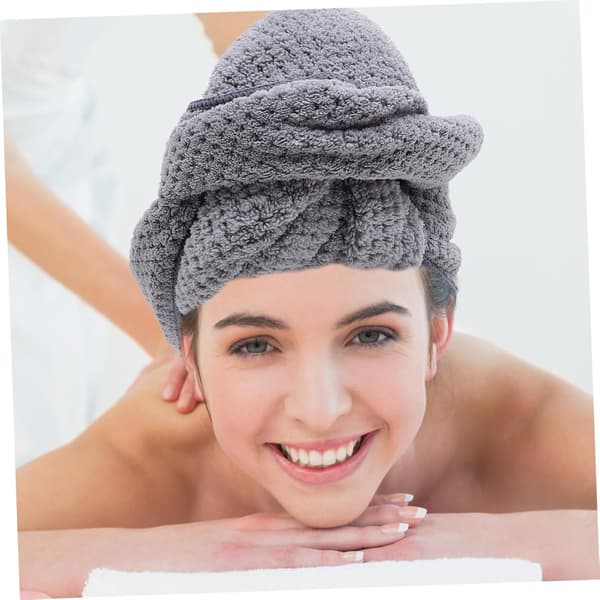 2 stk. hurtigtørrende hårhætte mikrofiber hårturban absorberende tørring til kvinder piger sove