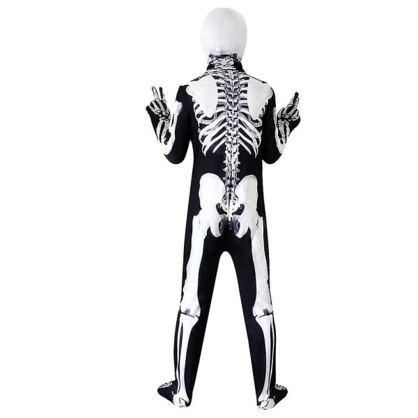 Barnens Halloween-Kostym - Spöklikt Jumpsuit-Set för Utklädning 8-9 Years