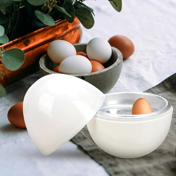 2 stk. eggdamper damp egg-enhet mikrobølgeovn tidsbesparende kompakt lettvektsdesign