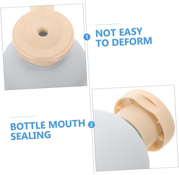 4-pack påfyllningsbara schampo- och balsamflaskor i resestorlek 200 ml klämbar lotiondispenser med snäpplock