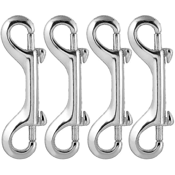 4 stk Dobbelt-Endet Bolt Snap Hooks Dobbelt-Endet Heavy Duty Trigger Snaps Hummer Bolt Snaps