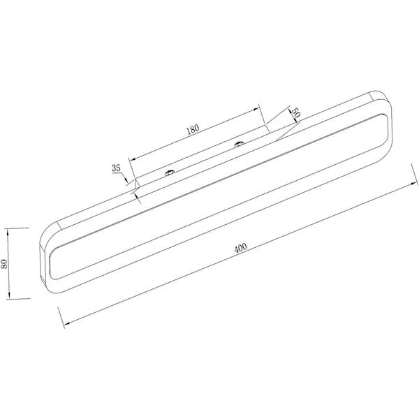 14W Speilbelysning Vegglampe Bad Kald Hvit 7200K LED 900lm Moderne Innendørs Badlampe Badbelysning 40cm [Energiklasse E]