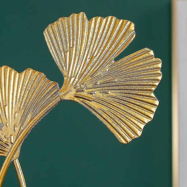1 Gingko Leaf Decor Desktop Ornament European Iron Art 8,2" høj