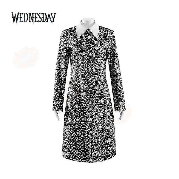 Wednesday Addams The Addams Family Nevermore Kostyme Uniform Dresssett Kvinneklær L Style 9
